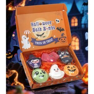 Halloween Bath Bombs Gift Set - 6 Pack Spooky Scented Bath Bombs Ghost Pumpkin..